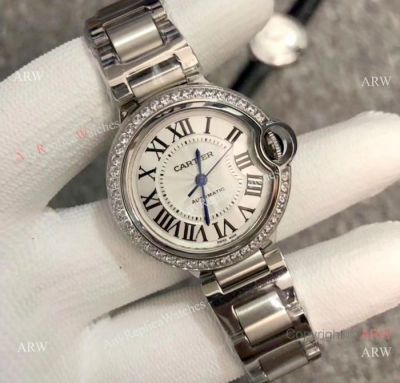 Ballon Bleu De Cartier 33mm Watch Stainless Steel Quartz Movement